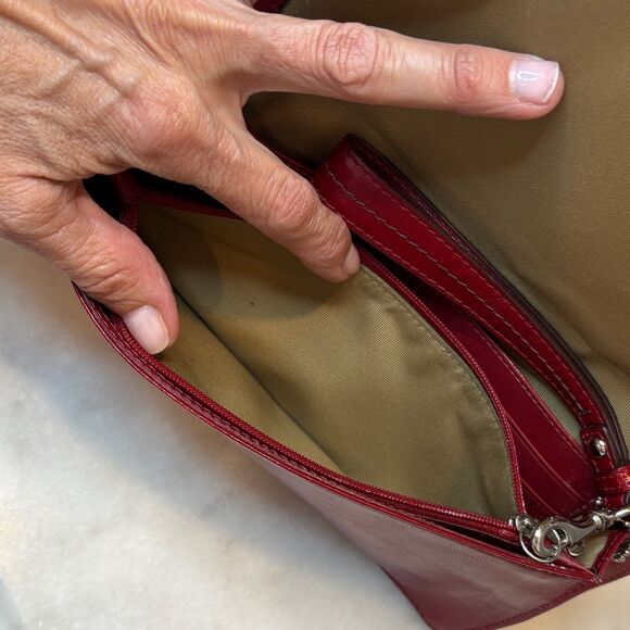 Coach Bleeker Patent Leather Buckle Wallet Clutch Bag - Picture 15 of 16